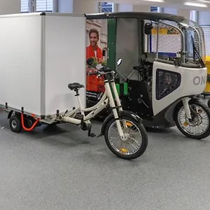 Mit Hilfe von Lastenrädern werden die Pakete vom Citydepot ausgeliefert.