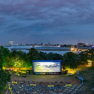 Das Schanzenkino bei einer Vorführung.