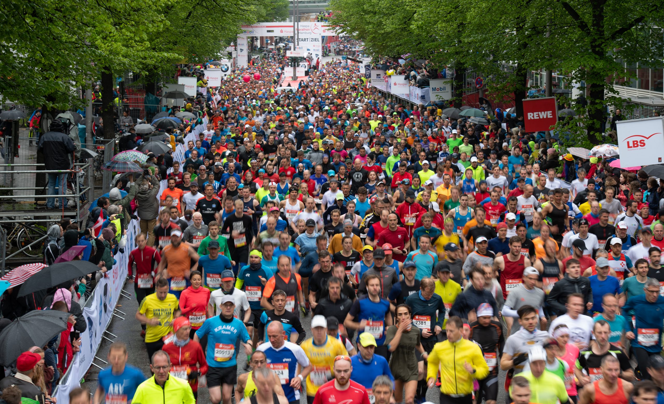 Teilnehmende beim 34. Hamburg Marathon