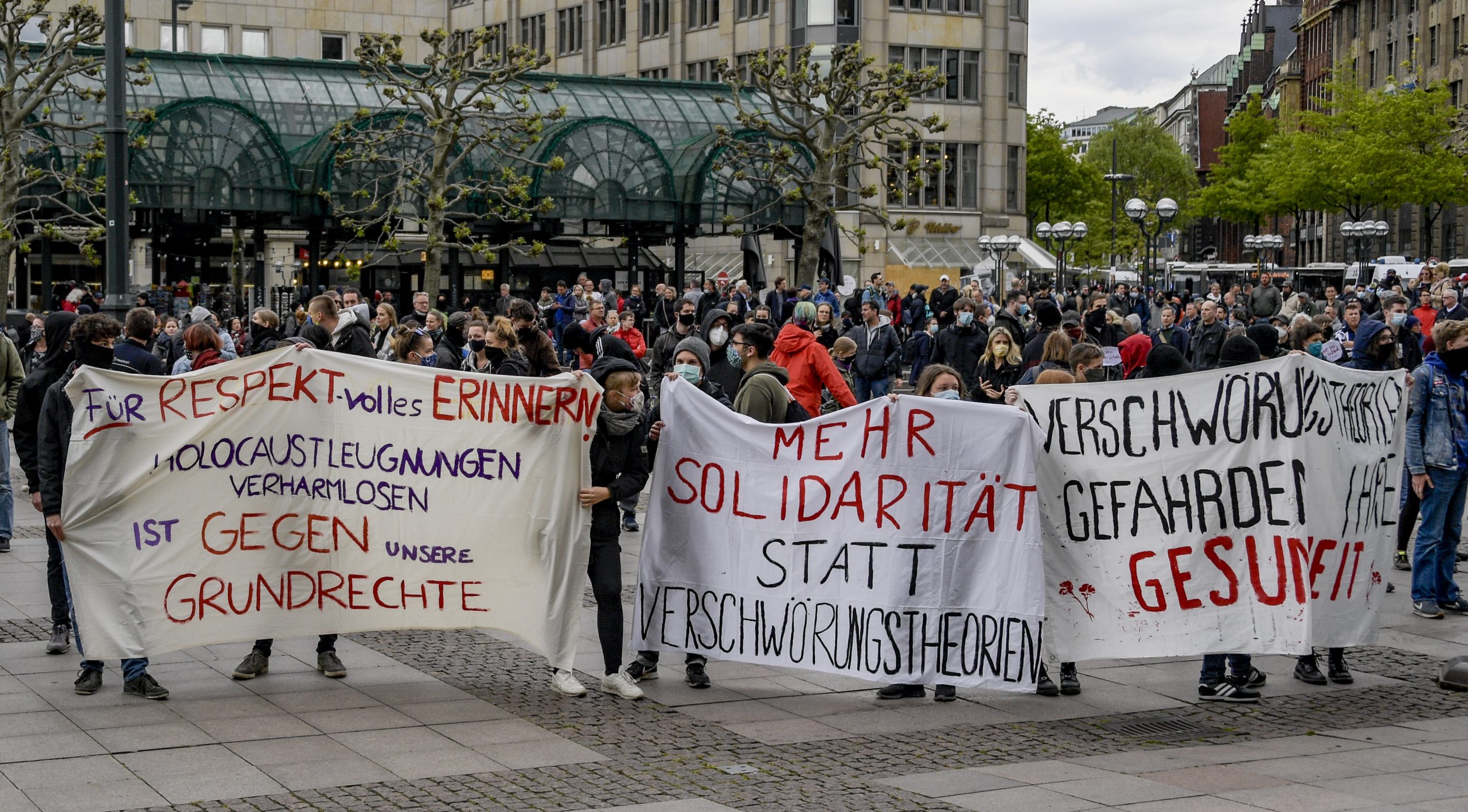 Anti-Corona-Demo in Hamburg