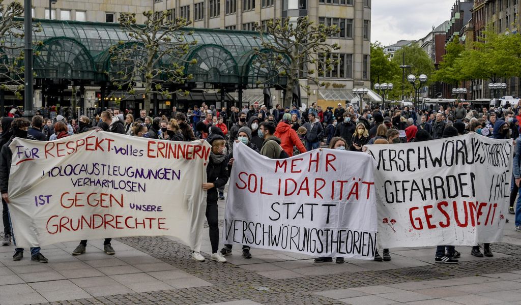 Anti-Corona-Demo in Hamburg