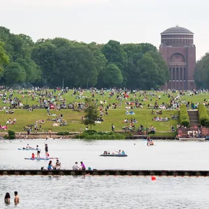 Der Stadtpark ist an den Sommer Wochenenden immer gut besucht.