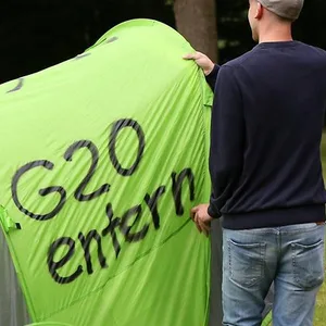 Juni 2017: G20-Protestcamp im Volkspark Altona