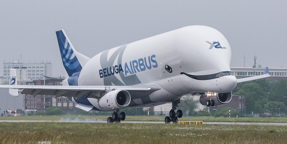 Transportflugzeug Beluga XL : Dieser Grinse-Wal fliegt nun über