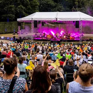 Zuschauer vor der Bühne im Stadtpark