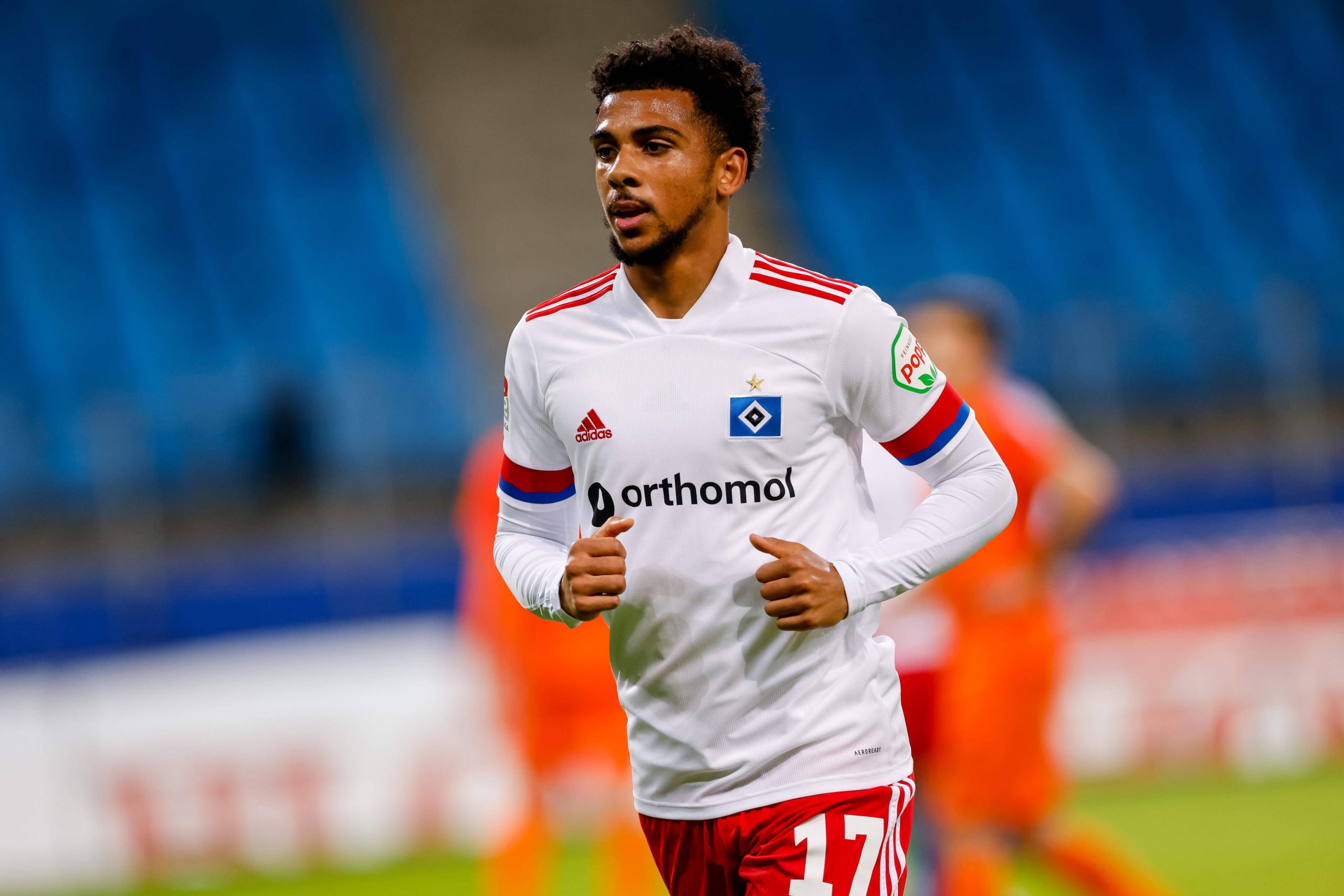 Xavier Amaechi im Oktober 2020 in Aue, bei einem seiner fünf Einsätze für den HSV