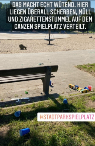 Eine wütende Anwohnerin postet ein Bild bei Instagram.