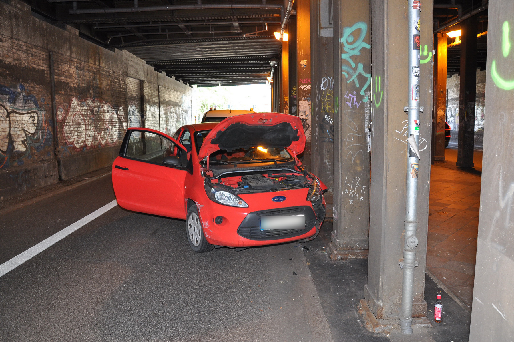 Unfall im Lessingtunnel