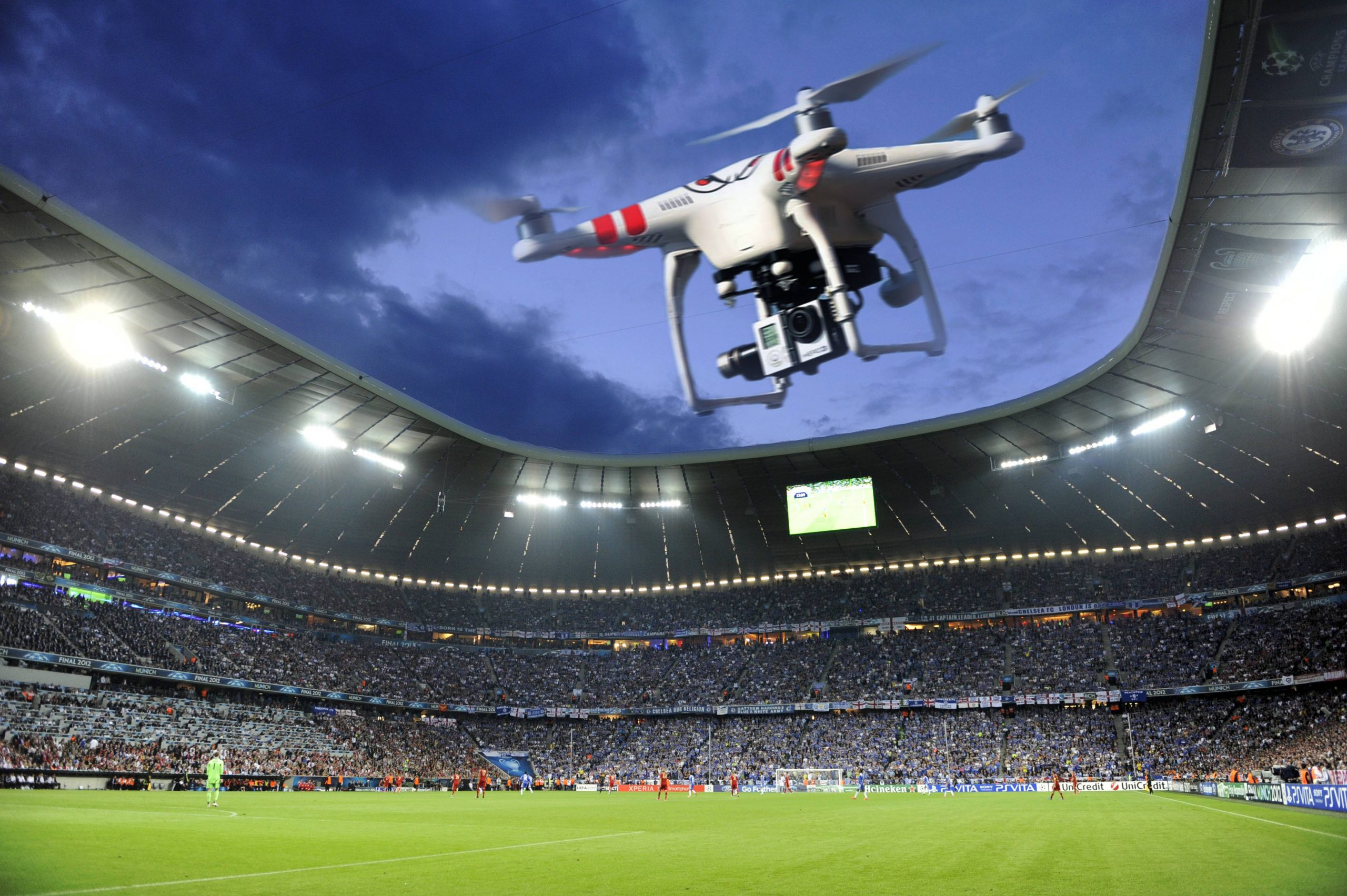 Ein Drohnenangriff auf Fußballstadien gilt unter Sicherheitsexperten als möglich