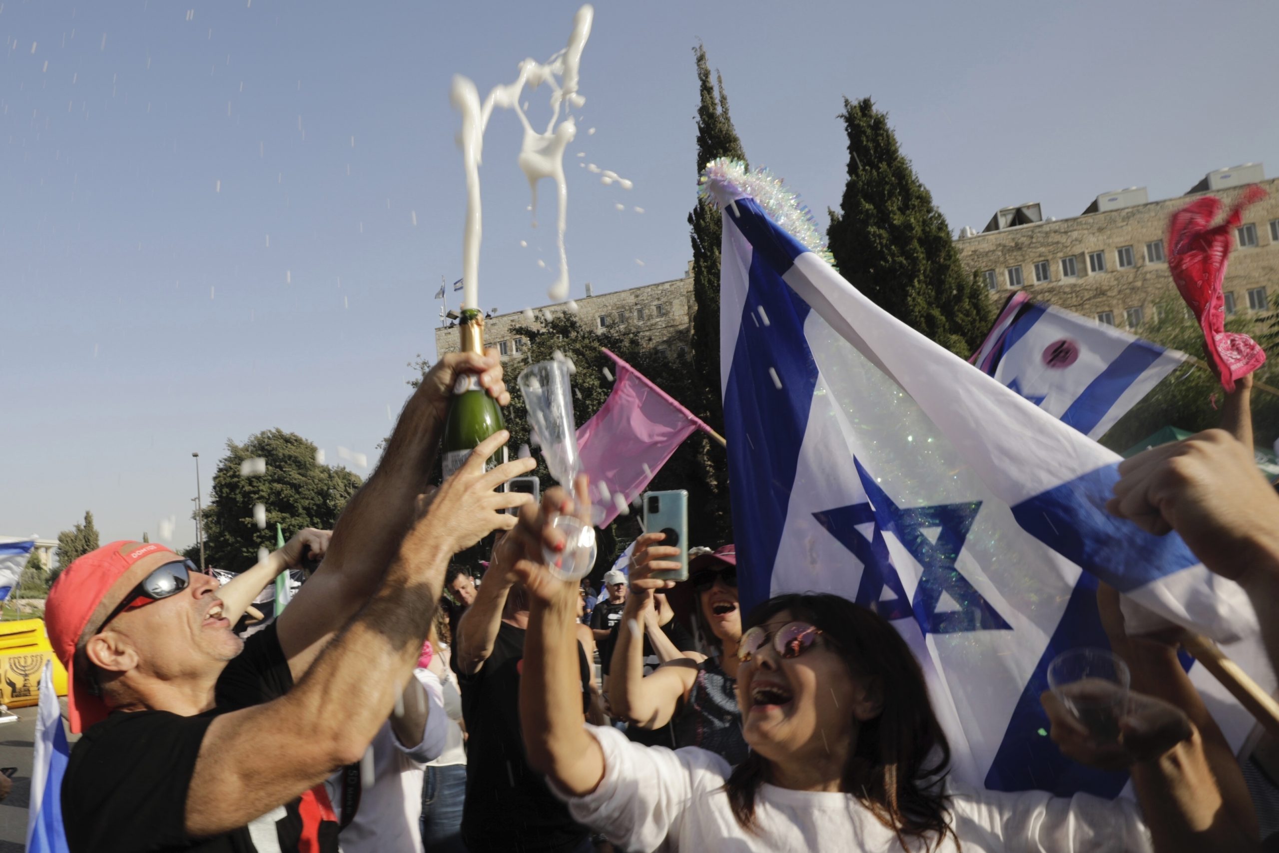 Israelis feiern Ablösung von Netanjahu