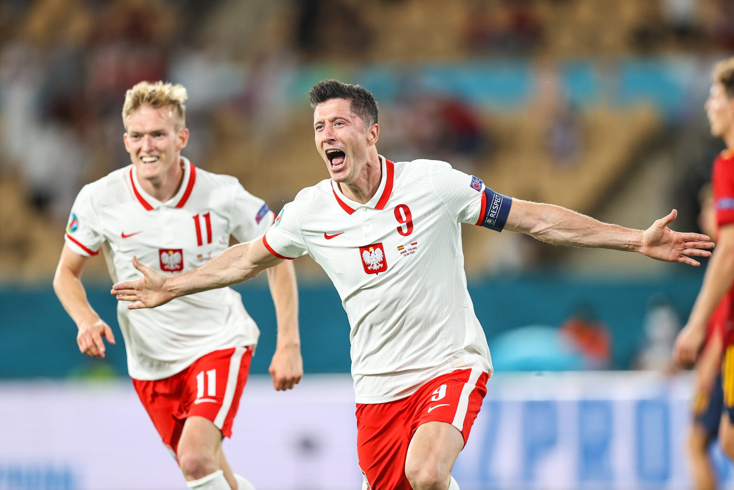 Robert Lewandowski hielt mit seinem Tor gegen Spanien die polnischen EM-Hoffnungen aufrecht