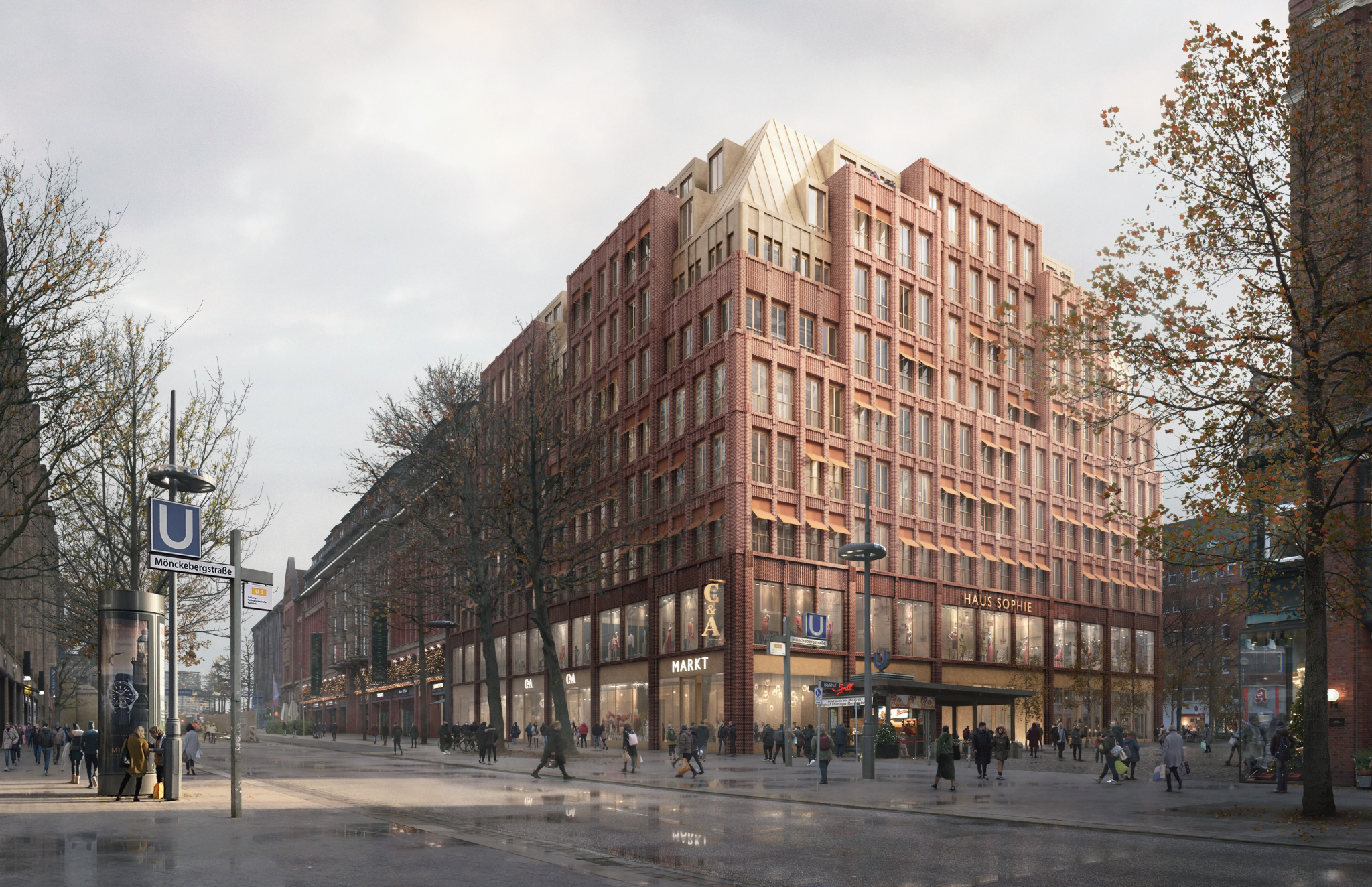Hamburger City: So soll das neue C&A-Gebäude aussehen.