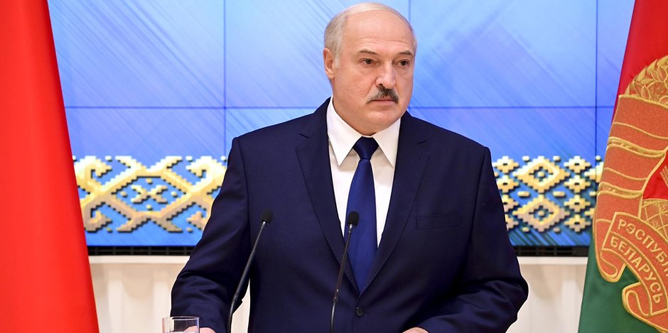 Weißrusslands Präsident Alexander Lukaschenko im Staatsfernsehen