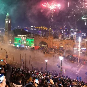 Silvester in Hamburg.