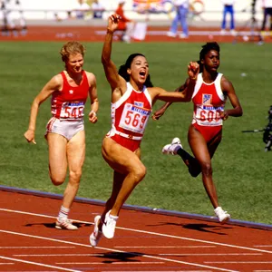 Florence Griffith-Joyner bei Olympia 1988 in Seoul