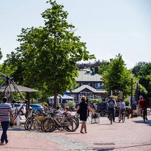 Fußgängerzone in Hamburg Niendorf.