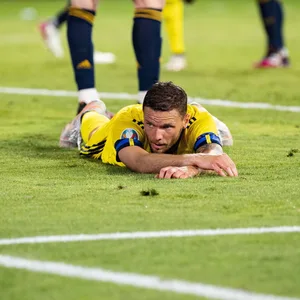 Schwedens Nationalstürmer Marcus Berg ließ beim 0:0 gegen Spanien eine Großchance liegen.