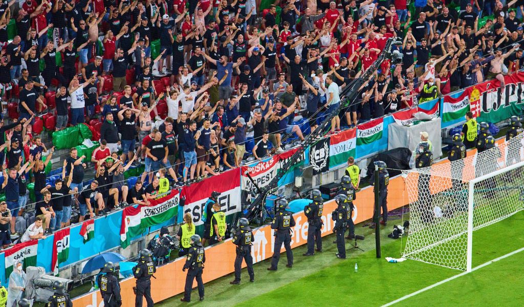 Ungarische Fans im Spiel gegen Deutschland