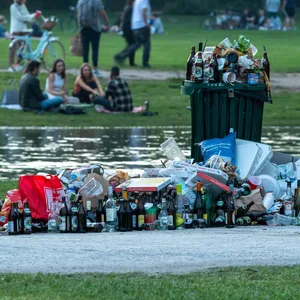 Müll in Park