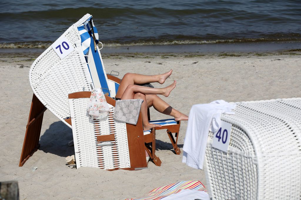 Strandkorb an der Ostsee in Scharbeutz