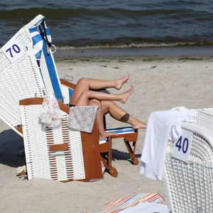 Strandkorb an der Ostsee in Scharbeutz