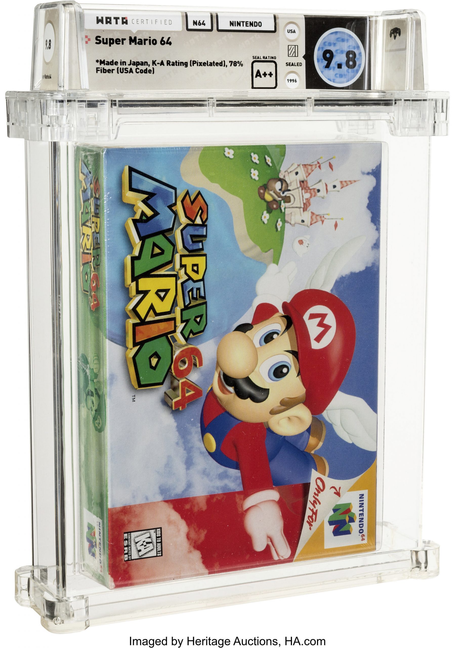 Eine Videokasette der „Super Mario 64“-Reihe