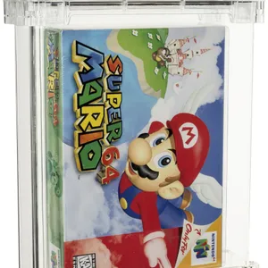 Eine Videokasette der „Super Mario 64“-Reihe