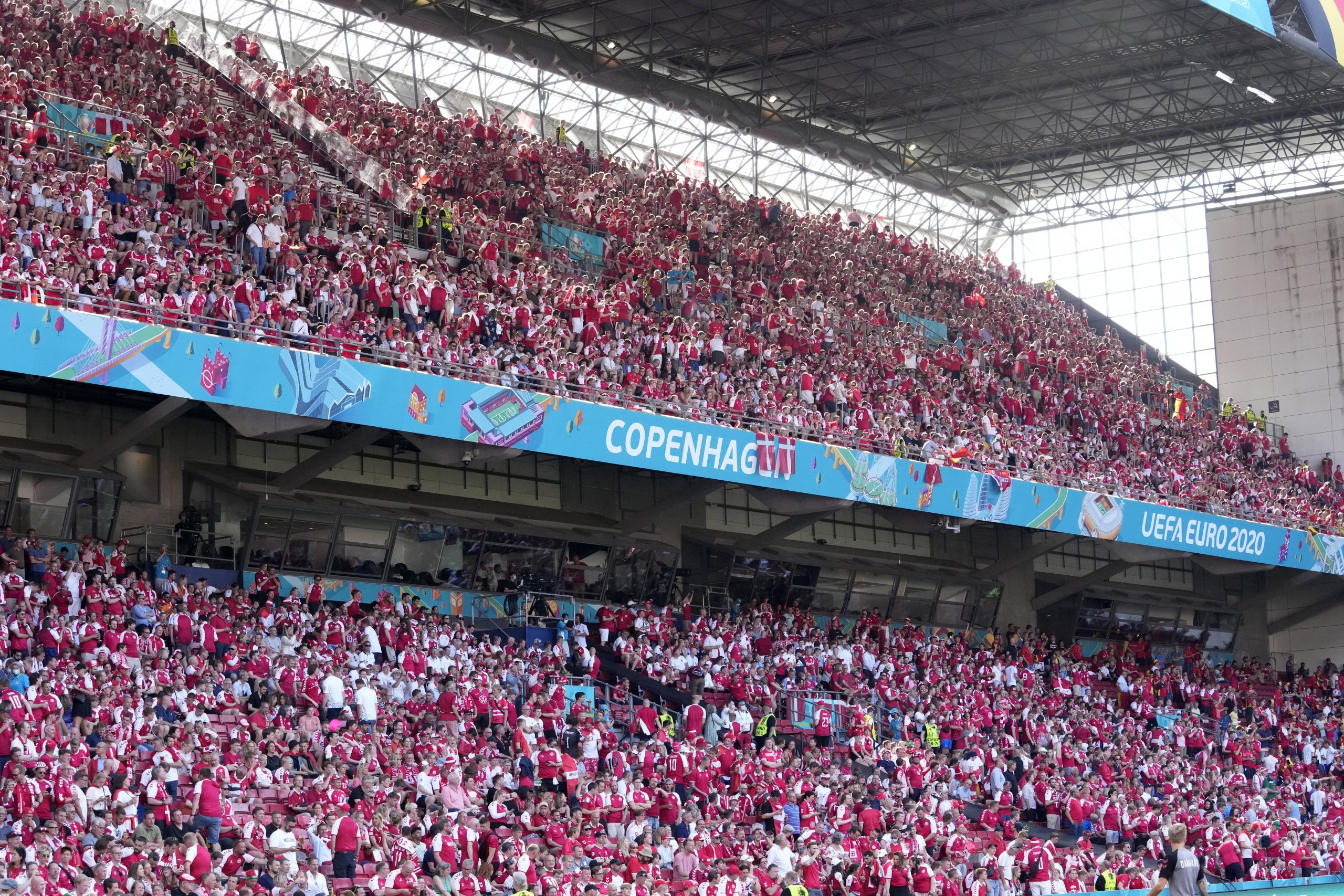 Dänische Fans im Stadion