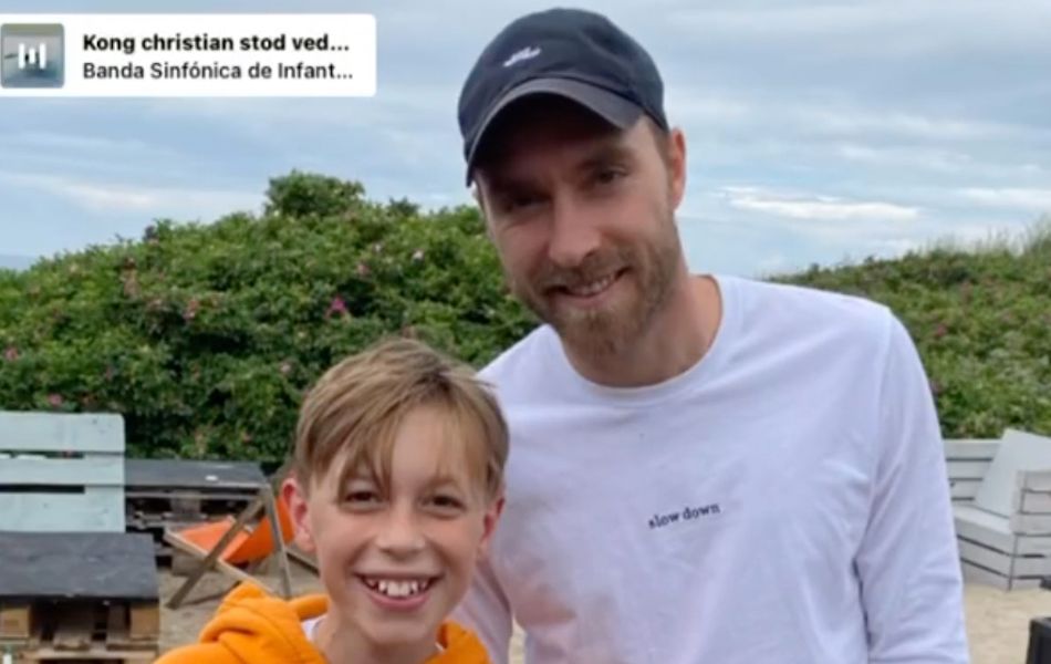 Christian Eriksen mit einem 11-jährigen Fan