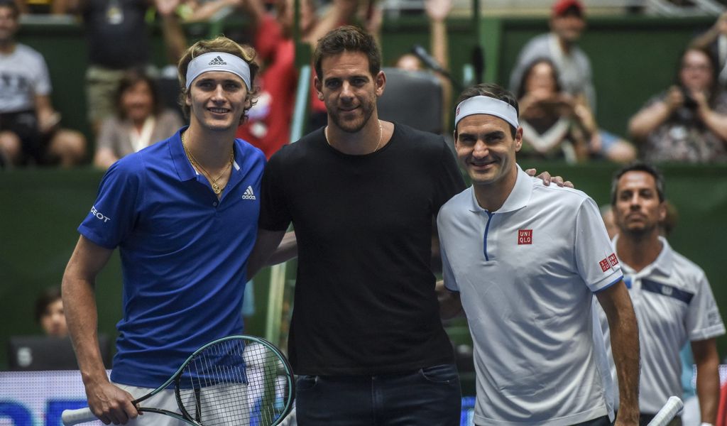 Zverev, del Potro und Federer