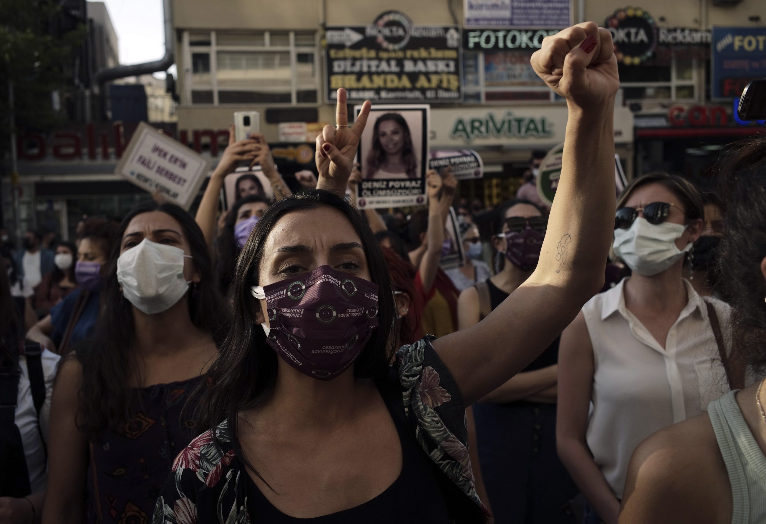 Frauen demonstrieren in der Türkei