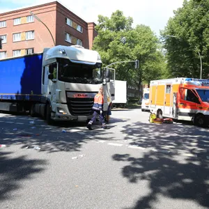 Die Unfallstelle in Hamburg.