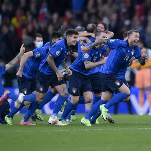 Italienische Mannschaft Jubel