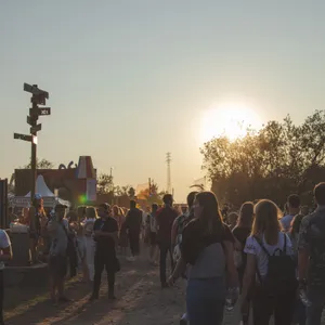 Besucher auf einem Festival