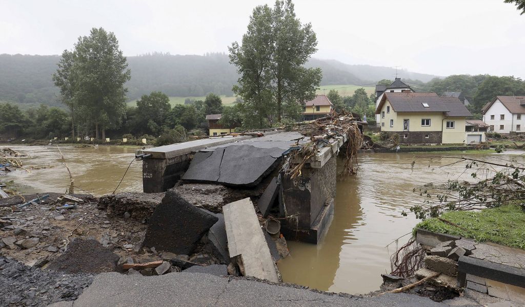 Ein Bild der Zerstörung: Der Ort Schuld in Rheinland-Pfalz wurde durch das Hochwasser komplett verwüstet.