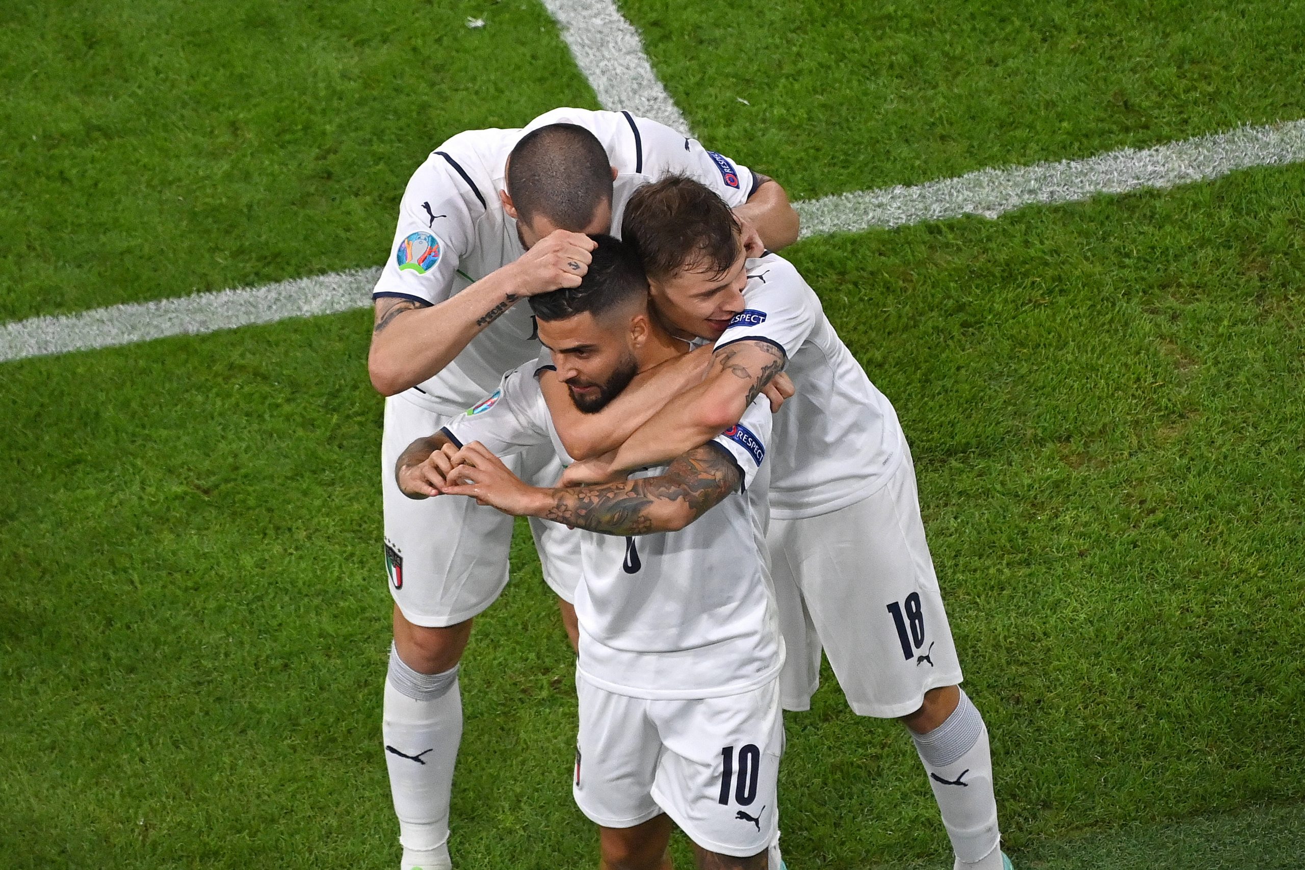 Italien bejubelt den Sieg gegen Belgien