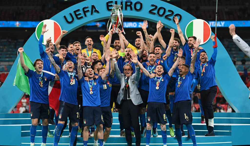 Italienisches Nationalteam feiert den EM-Sieg