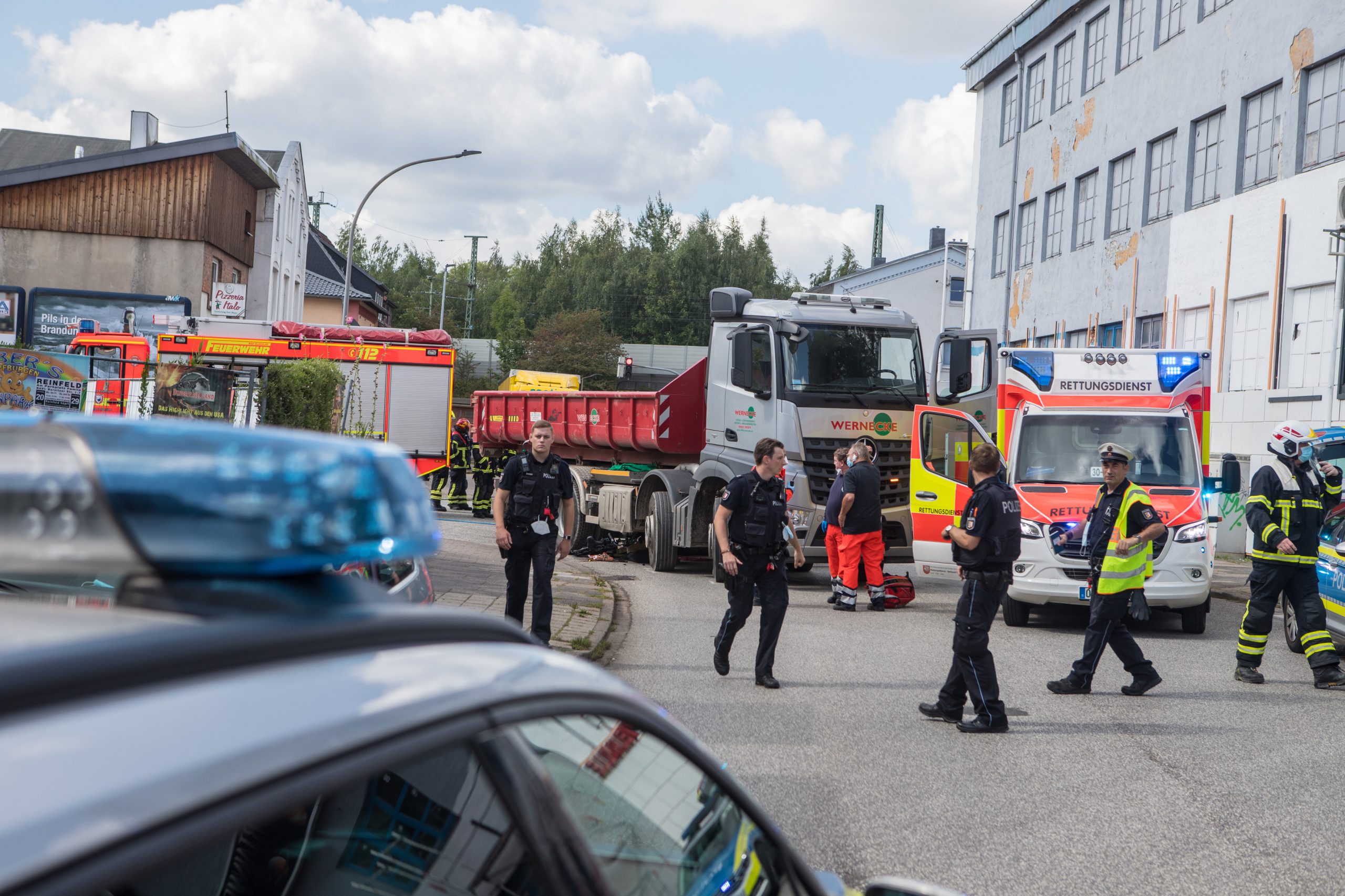 Unfall in Hebbelstraße in Bad Oldesloe