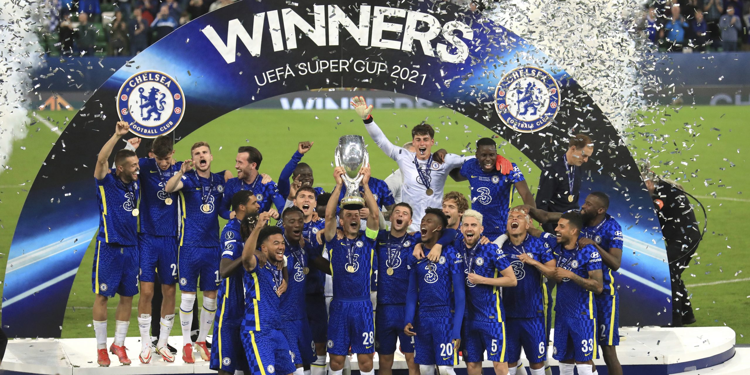 FC Chelsea Supercup Siegerehrung