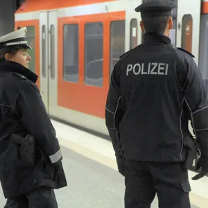 Bundespolizisten am Bahnhof Altona. (Symbolfoto)