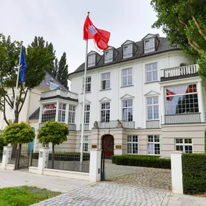 Blick auf die Villa