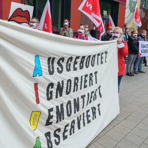 Protest gegen die Kündigungen bei Aida Cruises
