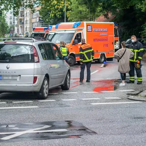 Die Unfallstelle in der Hamburger Innenstadt.