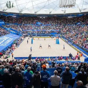 Wie bei der WM 2019 soll auch in Zukunft hochklassiges Beachvolleyball am Rothenbaum gespielt werden