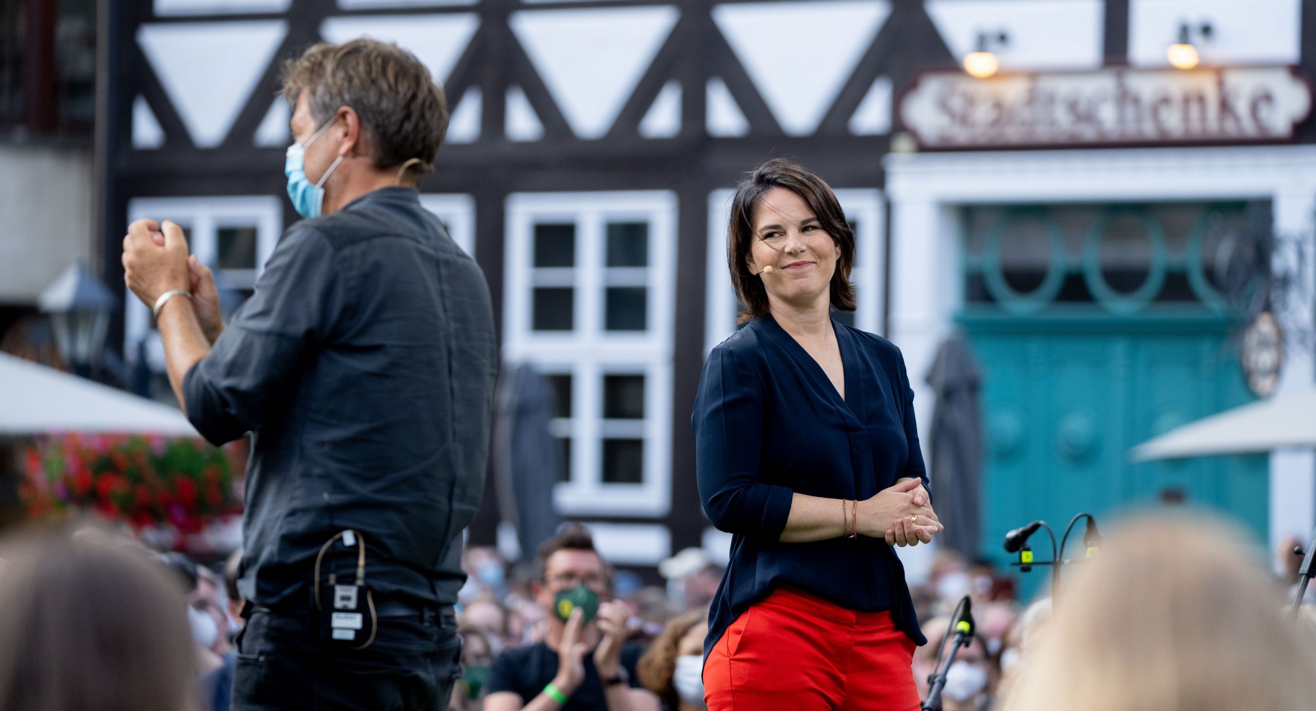 Annalena Baerbock und Robert Habeck beim offiziellen Wahlkampfauftakt.