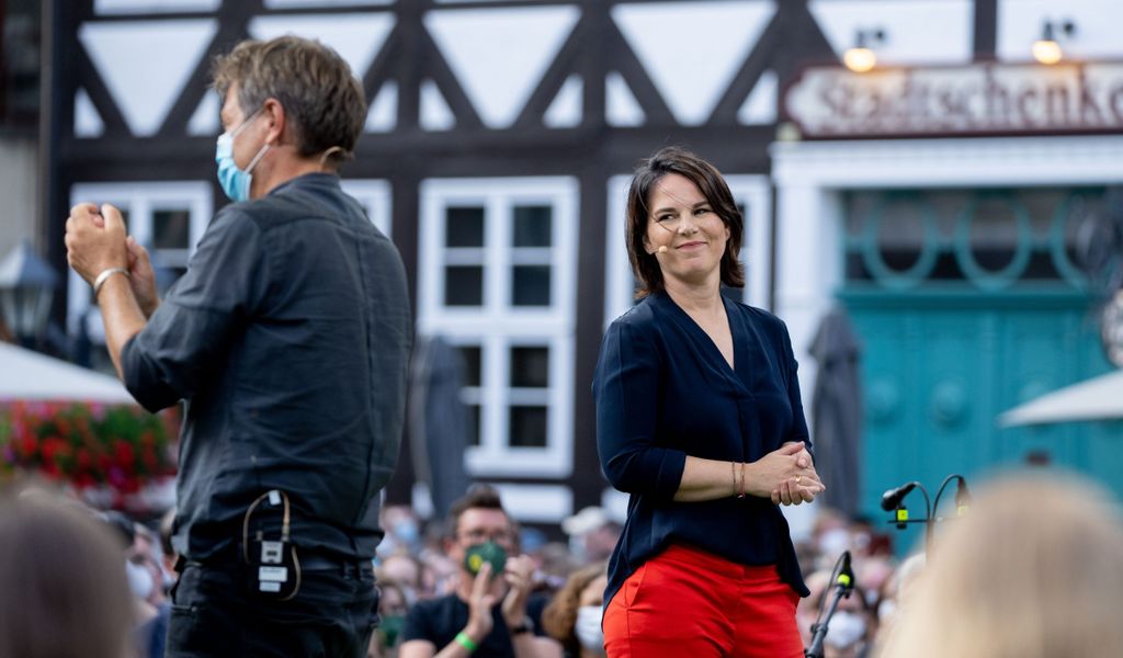 Annalena Baerbock und Robert Habeck beim offiziellen Wahlkampfauftakt.