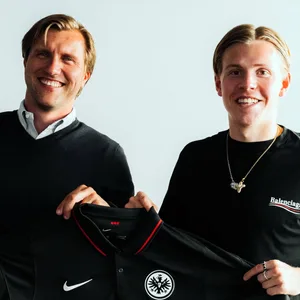 Markus Krösche und Jens Petter Hauge