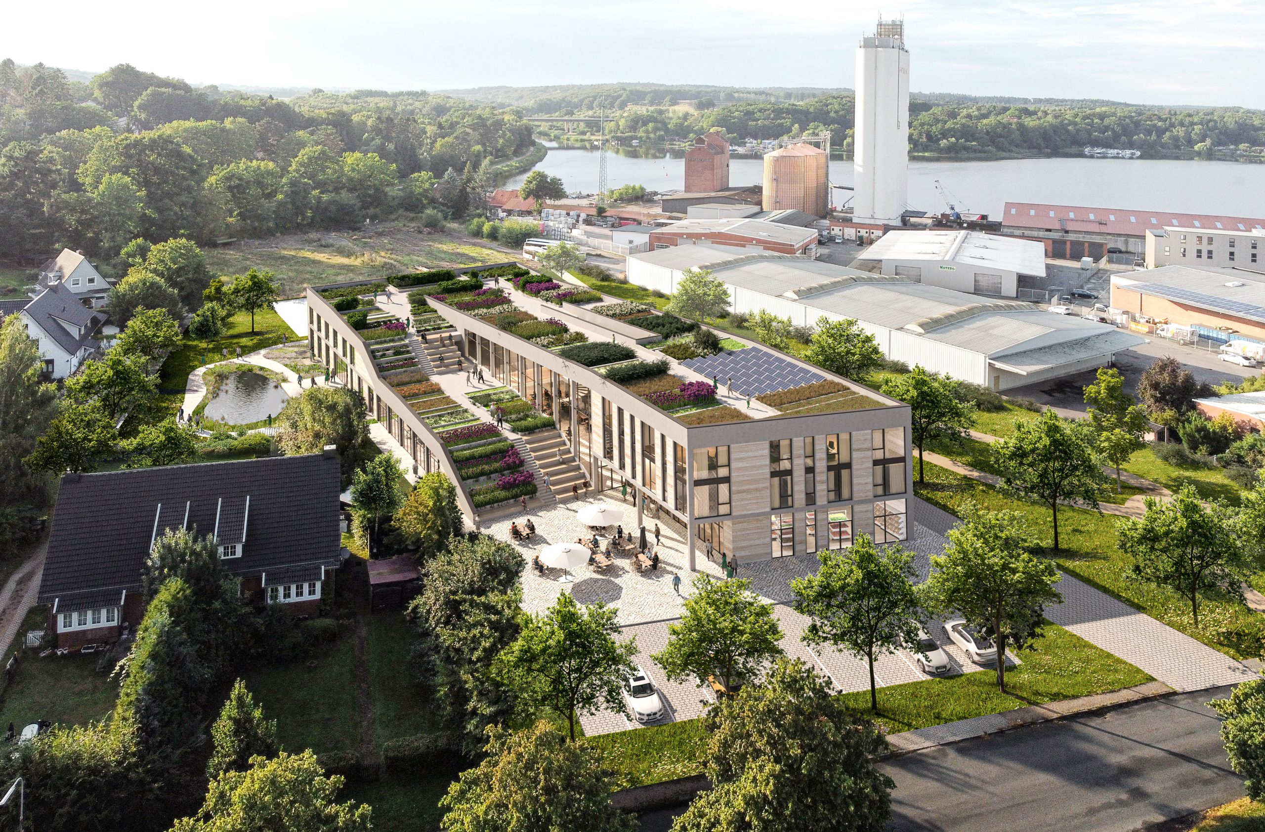 Das Dienstleistungszentrum im neuen Quartier in Mölln