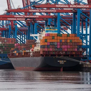 Containerschiffe im Hamburger Hafen