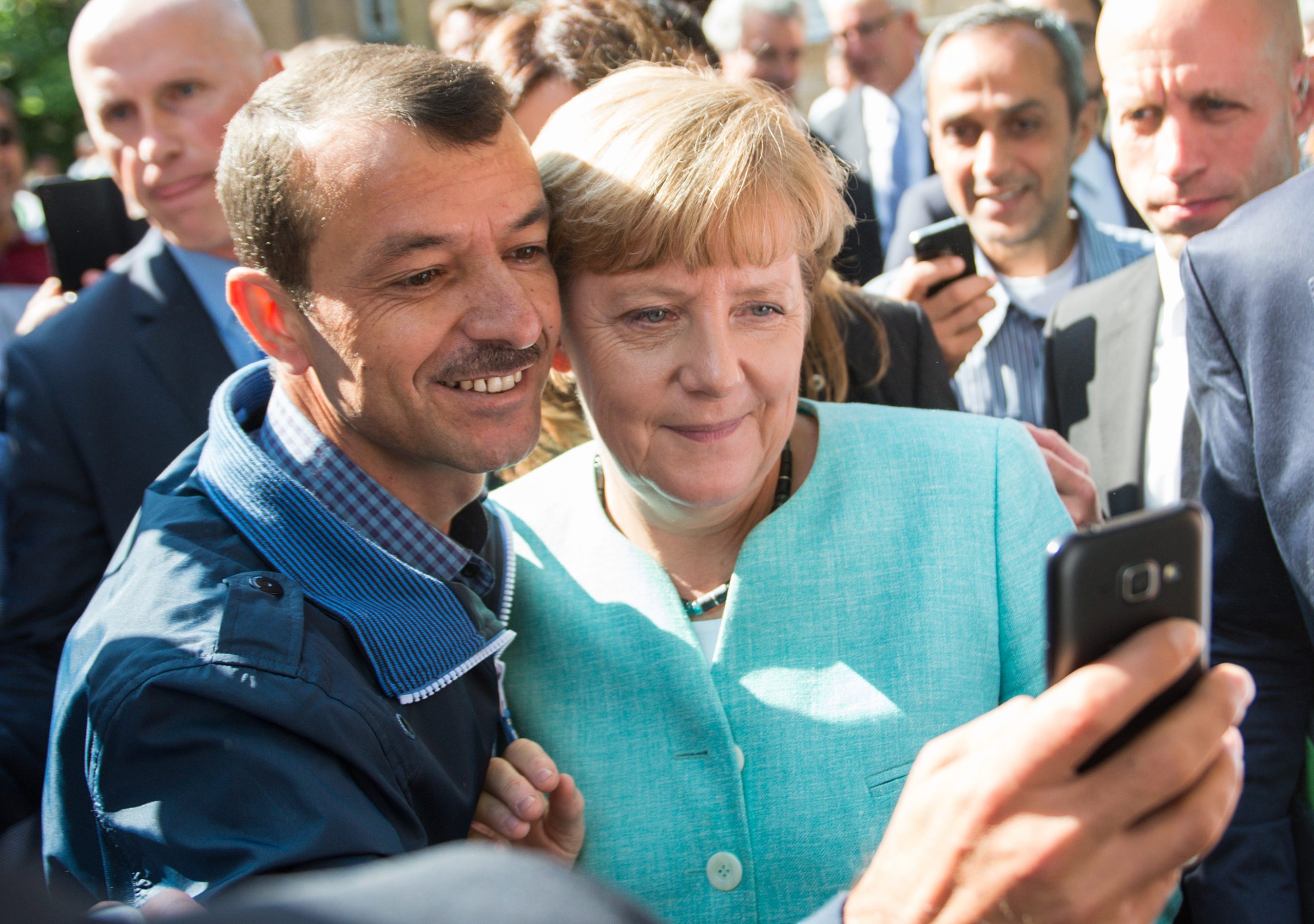 Merkel, Flüchtling